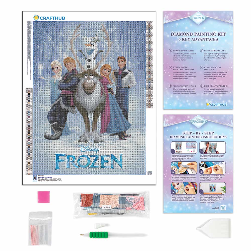 Diamond Painting Kits 17.7" x 24" | 45cm x 61cm Frozen Journey - Diamond Painting Kit