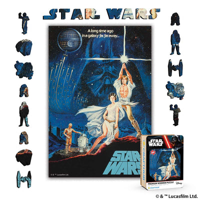 Wooden Jigsaw Puzzles A4 + Wooden Gift Box A Galaxy Far, Far Away – Wooden Jigsaw Puzzle
