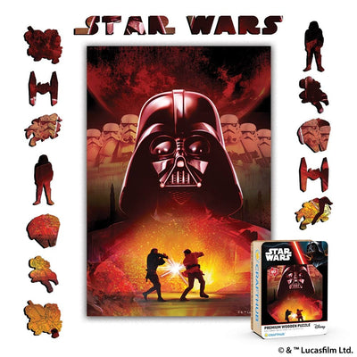 Wooden Jigsaw Puzzles A4 + Wooden Gift Box Darth Vader Rising – Wooden Jigsaw Puzzle