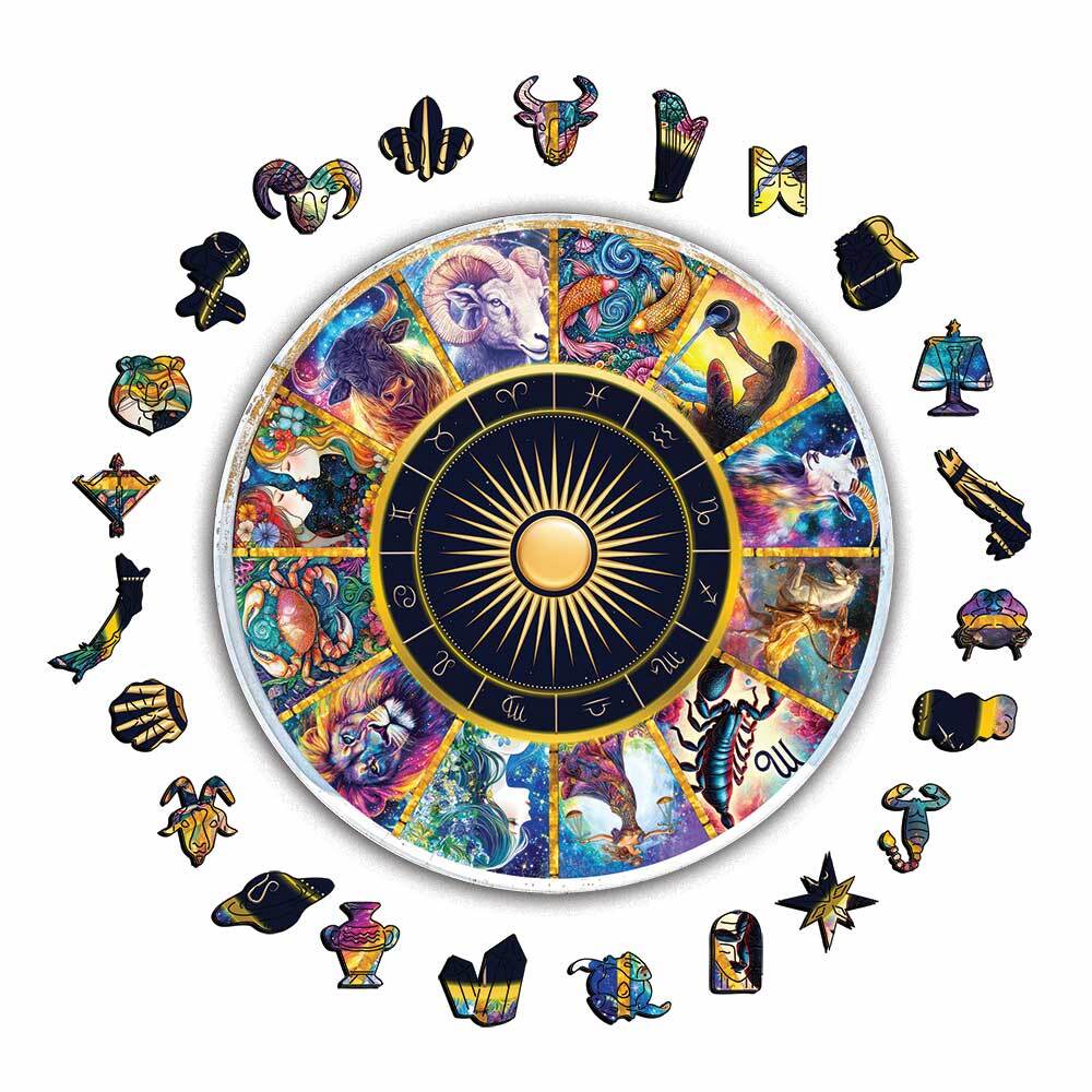 Animal Jigsaw Puzzle > Wooden Jigsaw Puzzle > Jigsaw Puzzle A5 🔥 Last Day - The Zodiac - Wooden Jigsaw Puzzle