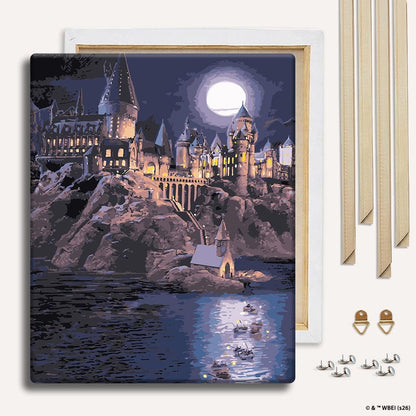 Painting By Numbers Kits With DIY Wood Frame Boats To Hogwarts - Paint By Numbers Kit