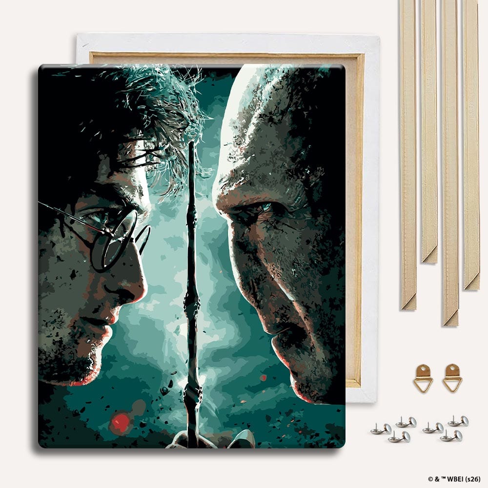Painting By Numbers Kits With DIY Wood Frame Harry vs Voldemort - Paint By Numbers Kit