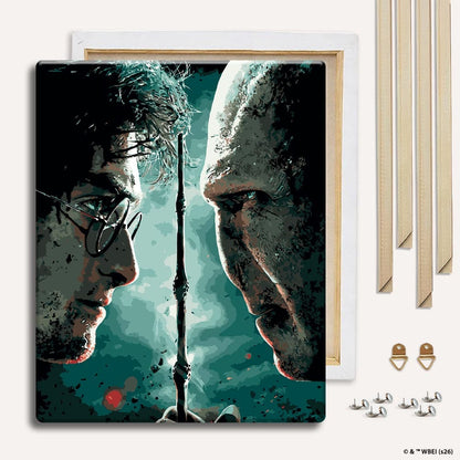 Painting By Numbers Kits With DIY Wood Frame Harry vs Voldemort - Paint By Numbers Kit