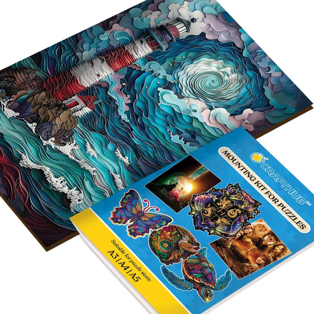 Wooden Jigsaw Puzzles A2 + Wooden Gift Box & Mounting Kit - Save $10 Today Lighthouse - Jigsaw Puzzle