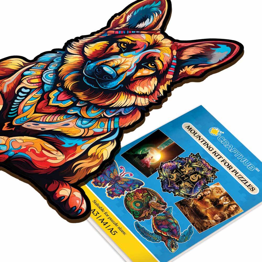 Wooden Jigsaw Puzzles A2 + Wooden Box & Mounting Kit - Save $10 Today German Shepherd Dog - Jigsaw Puzzle