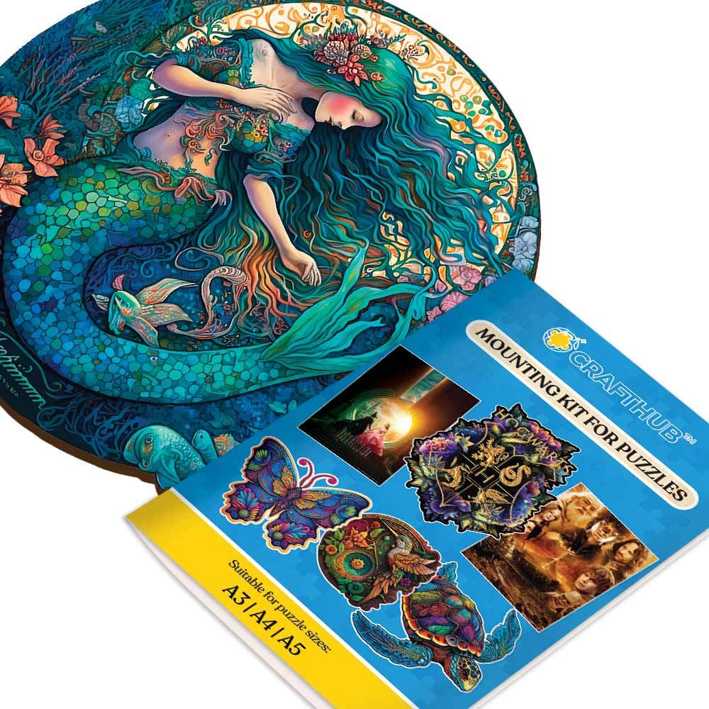 Wooden Jigsaw Puzzles A2 + Wooden Gift Box & Mounting Kit - Save $10 Today Mermaid - Jigsaw Puzzle