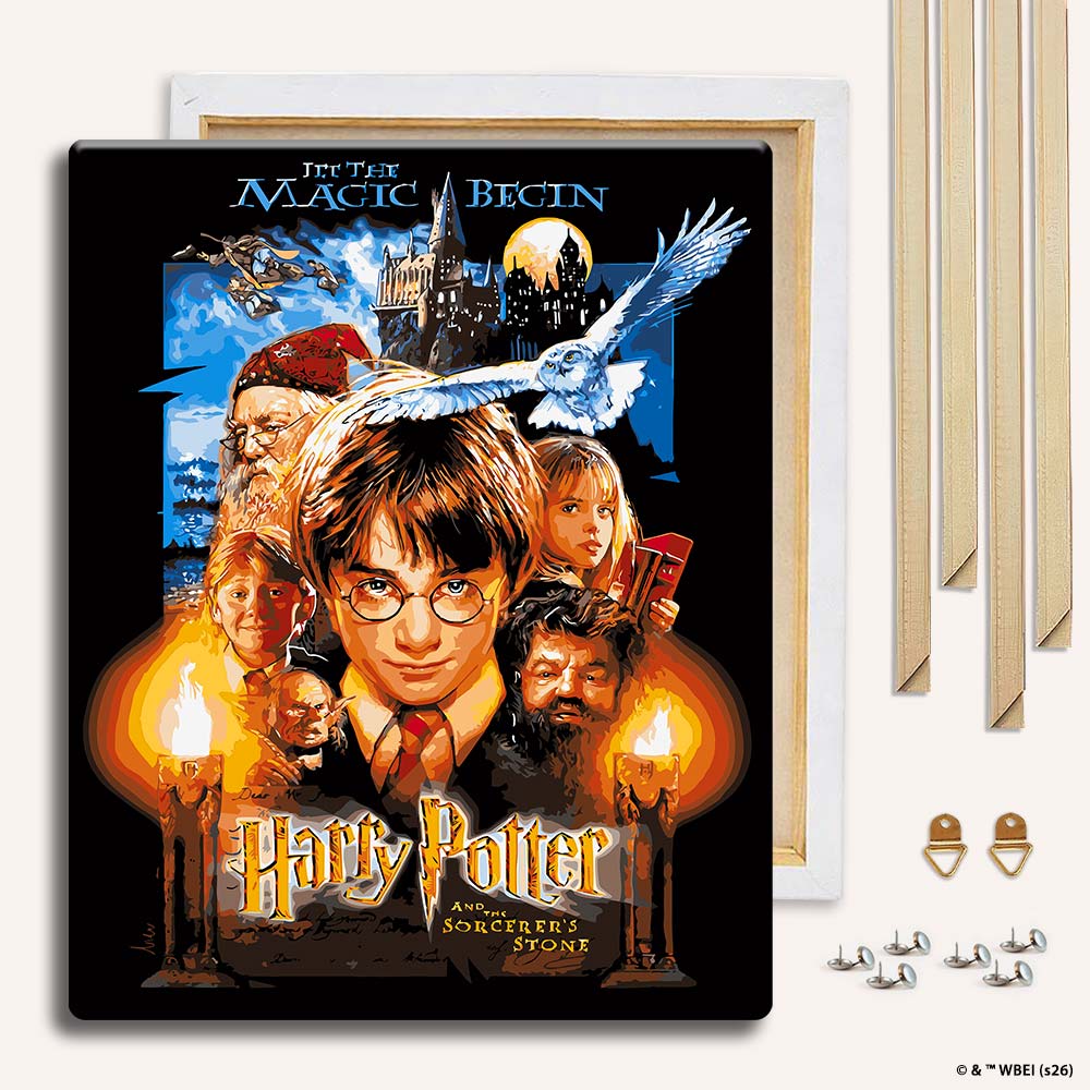 Painting By Numbers Kits With DIY Wood Frame Harry Potter and the Sorcerer's Stone - Paint By Numbers Kit