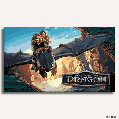 Painting By Numbers Kits 13.8" x 23.6" (35x60cm) How to Train Your Dragon - Paint By Numbers Kit