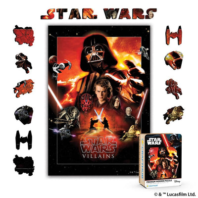 Wooden Jigsaw Puzzles A4 + Wooden Gift Box Star Wars Villains – Wooden Jigsaw Puzzle