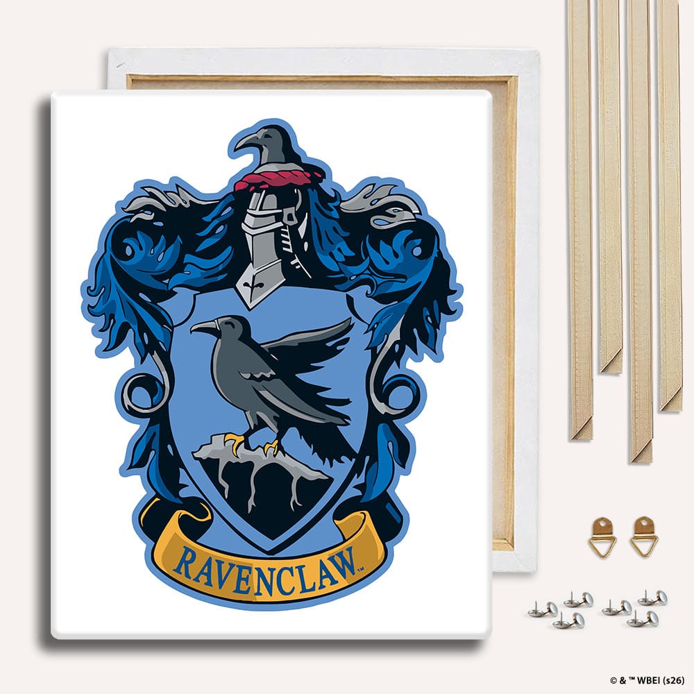Painting By Numbers Kits With DIY Wood Frame Ravenclaw Crest - Paint By Numbers Kit