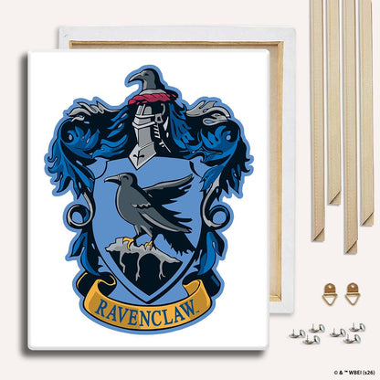 Painting By Numbers Kits With DIY Wood Frame Ravenclaw Crest - Paint By Numbers Kit