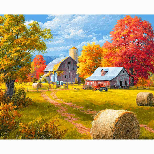 Diamond Painting Kits 15.7" x 19.6" (40 x 50cm) Autumn in the Countryside - Diamond Painting Kit