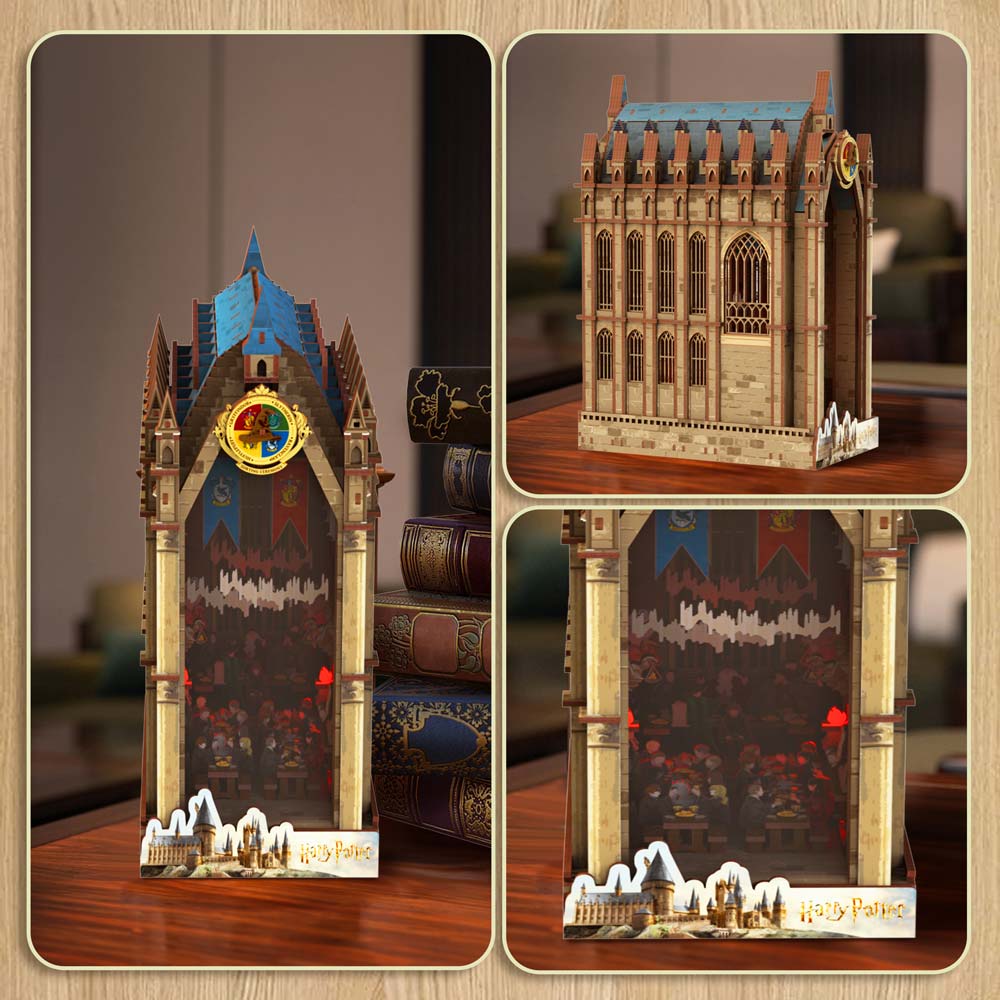 Book Nook Kits 534 Pieces | 7.6" x 4.3" x 10.6" The Great Hall - DIY Book Nook Kit