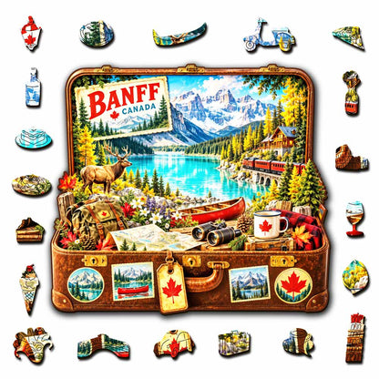 Animal Jigsaw Puzzle > Wooden Jigsaw Puzzle > Jigsaw Puzzle A5/Small Banff Travel Case - Wooden Jigsaw Puzzle