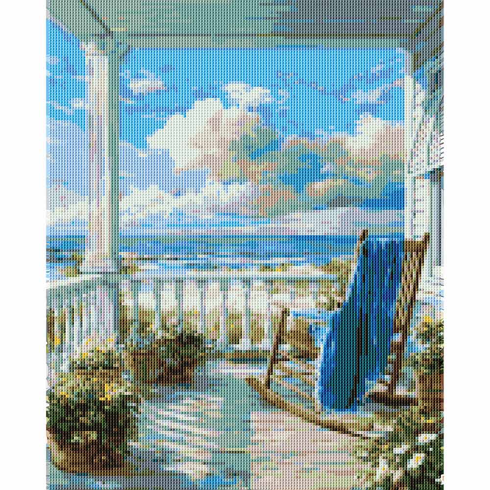 Diamond Painting Kits 15.7" x 19.6" (40 x 50cm) Beach House View - Diamond Painting Kit