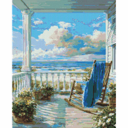 Diamond Painting Kits 15.7" x 19.6" (40 x 50cm) Beach House View - Diamond Painting Kit
