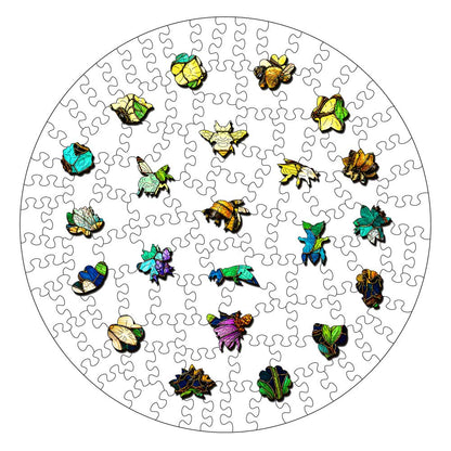 Wooden Jigsaw Puzzles Bee Blossom - Stained Glass Jigsaw Puzzle