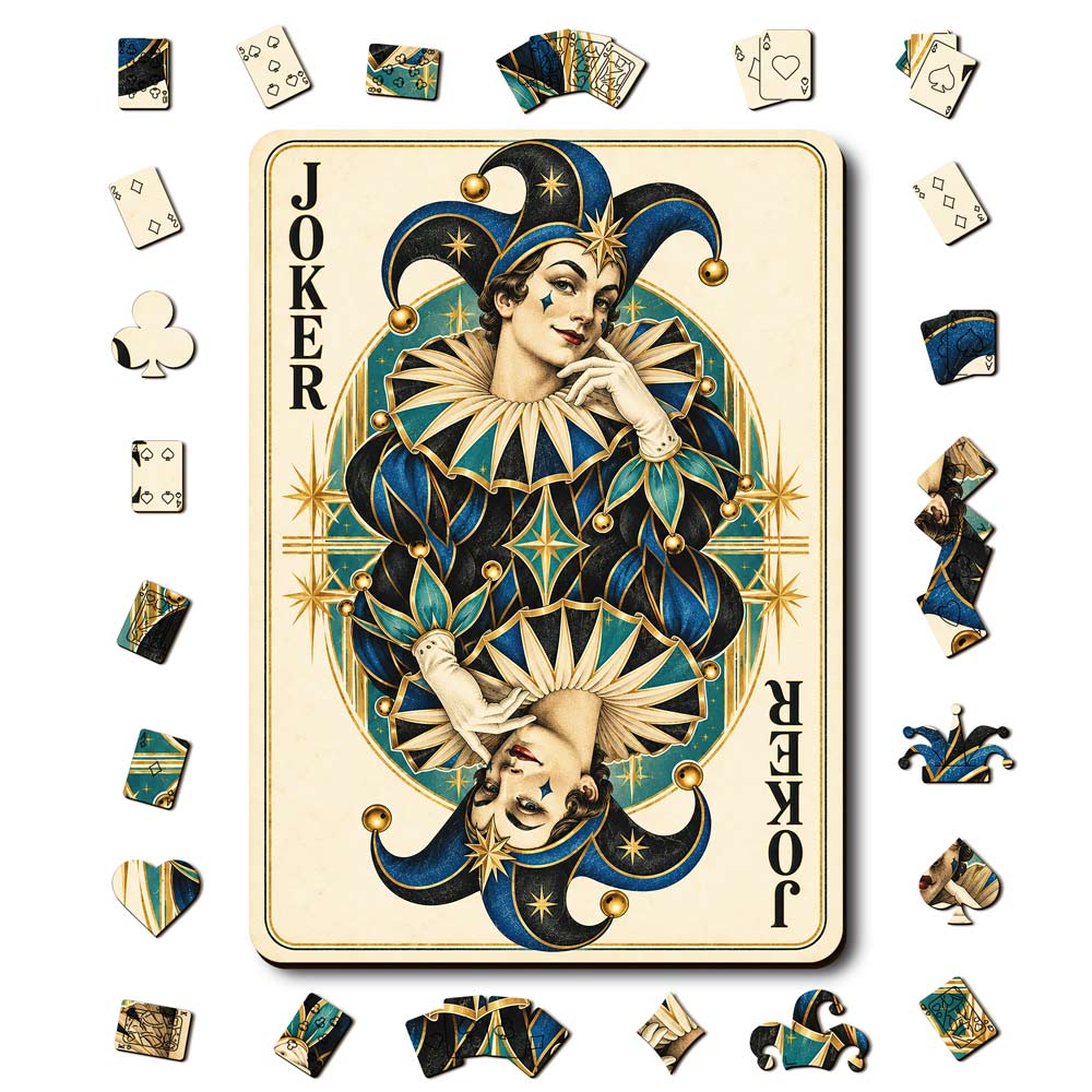 Animal Jigsaw Puzzle > Wooden Jigsaw Puzzle > Jigsaw Puzzle A5/Small Black Joker - Wooden Jigsaw Puzzle