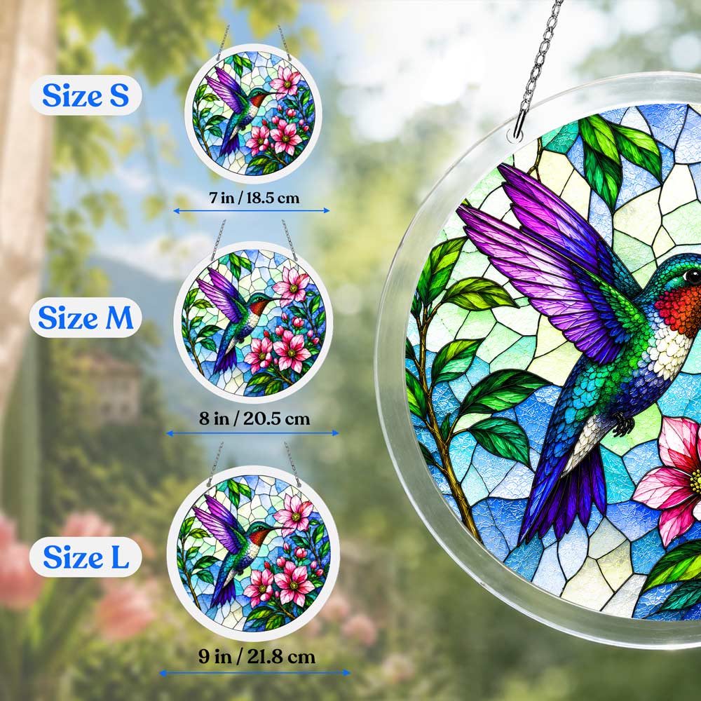 Acrylic Jigsaw Puzzle Acrylic Jigsaw Puzzle Suncatcher - Blooming Hummingbird