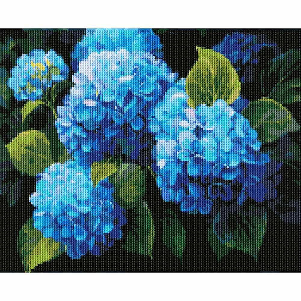 Diamond Painting Kits 15.7" x 19.6" (40 x 50cm) Blue Hydrangeas - Diamond Painting Kit