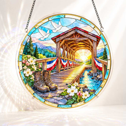 Acrylic Jigsaw Puzzle S - (7 inch) Acrylic Jigsaw Puzzle Suncatcher - Bridge of Honor
