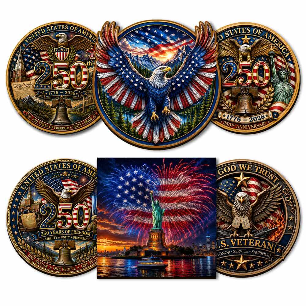 Animal Jigsaw Puzzle > Wooden Jigsaw Puzzle > Jigsaw Puzzle A5/Small | Save $10 🔥Limited Edition🔥6-Pack 250 Years of Freedom Anniversary - Wooden Jigsaw Puzzle Set