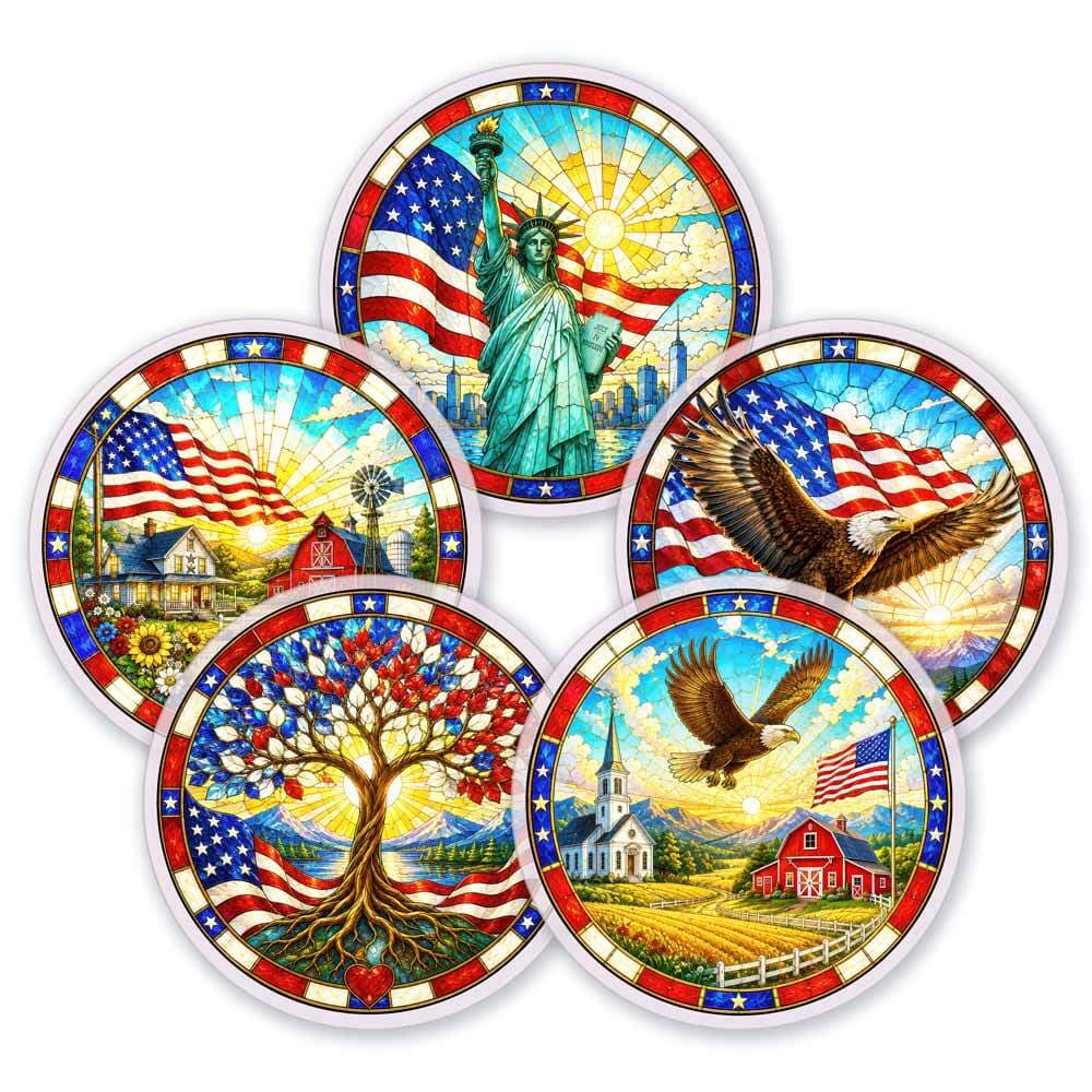 Acrylic Jigsaw Puzzle S - (7 inch) | $10 OFF + Free Shipping 🔥Limited Edition🔥5-Pack 250 Years of Freedom Anniversary -Acrylic Jigsaw Puzzle Suncatcher