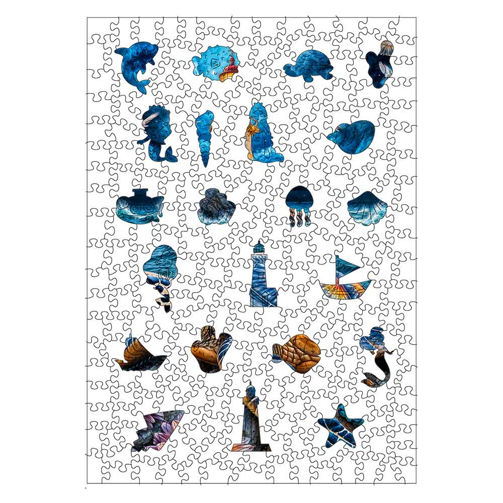 Animal Jigsaw Puzzle > Wooden Jigsaw Puzzle > Jigsaw Puzzle Lighthouse Turtle - Jigsaw Puzzle