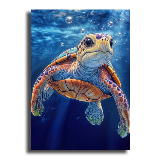 Animal Jigsaw Puzzle > Wooden Jigsaw Puzzle > Jigsaw Puzzle Blue Turtle - Jigsaw Puzzle