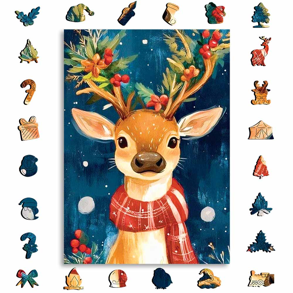 Winter Deer - Jigsaw Puzzle