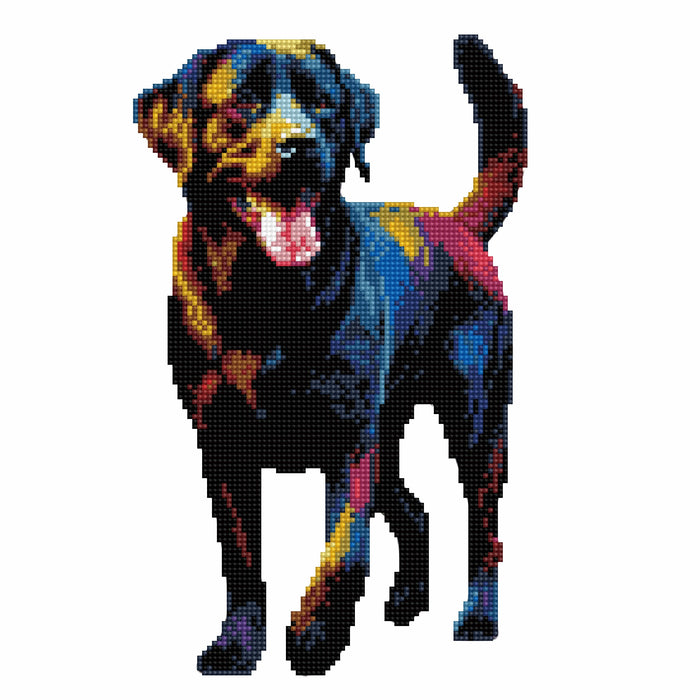 Black Labrador Dog - Diamond Painting Kit