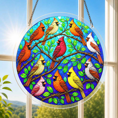 Acrylic Jigsaw Puzzle Acrylic Jigsaw Puzzle Suncatcher - Cardinal Chorus