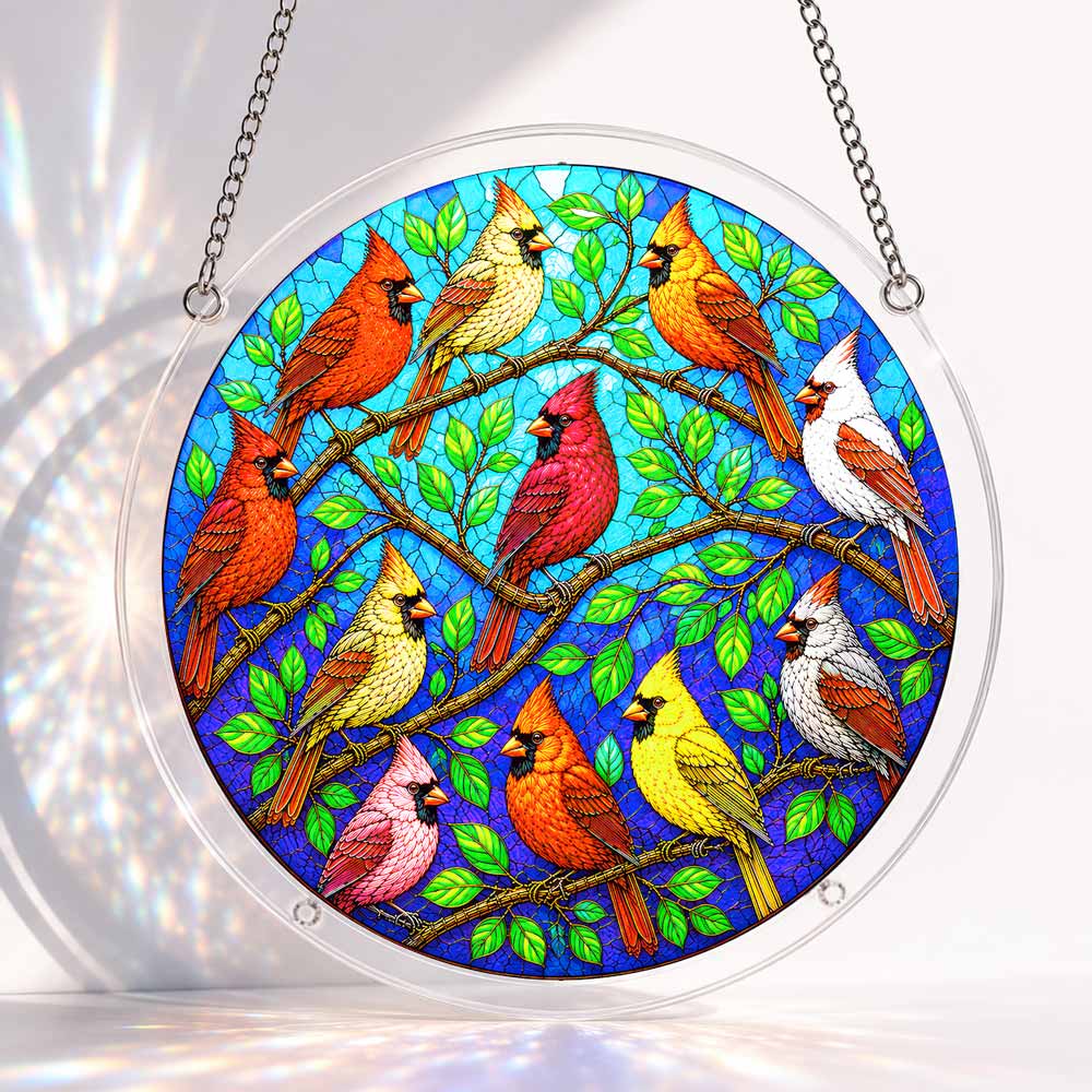 Acrylic Jigsaw Puzzle Acrylic Jigsaw Puzzle Suncatcher - Cardinal Chorus