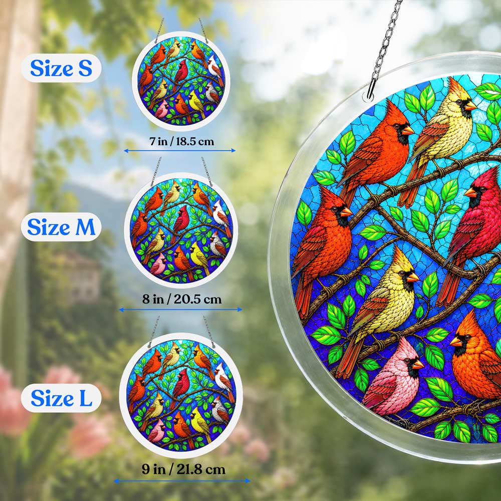 Acrylic Jigsaw Puzzle Acrylic Jigsaw Puzzle Suncatcher - Cardinal Chorus
