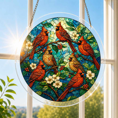 Acrylic Jigsaw Puzzle Cardinal Garden - Acrylic Jigsaw Puzzle