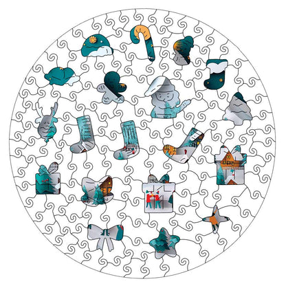 Wooden Jigsaw Puzzles Christmas Cheerful - Jigsaw Puzzle