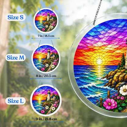 Acrylic Jigsaw Puzzle Acrylic Jigsaw Puzzle Suncatcher - Coastal Lighthouse