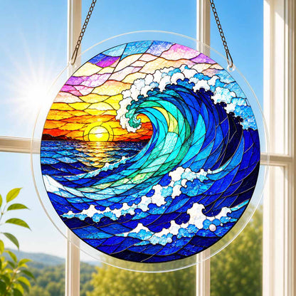 Acrylic Jigsaw Puzzle Acrylic Jigsaw Puzzle Suncatcher - Coastal Wave