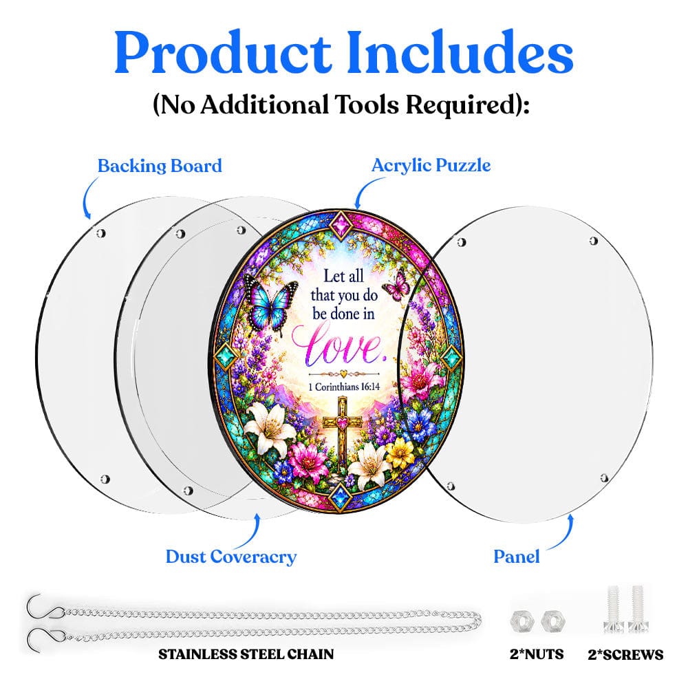 Animal Jigsaw Puzzle > Wooden Jigsaw Puzzle > Jigsaw Puzzle Acrylic Jigsaw Puzzle Suncatcher - Corinthians 14:16