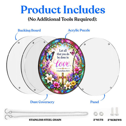 Animal Jigsaw Puzzle > Wooden Jigsaw Puzzle > Jigsaw Puzzle Acrylic Jigsaw Puzzle Suncatcher - Corinthians 14:16