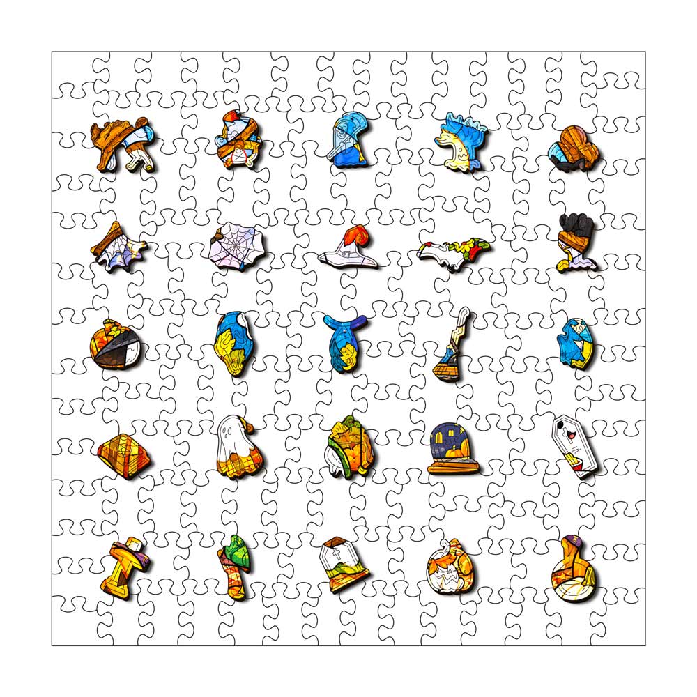 Wooden Jigsaw Puzzles Cozy Ghosts - Jigsaw Puzzle