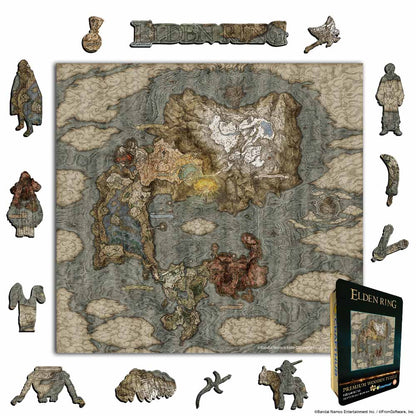 Wooden Jigsaw Puzzles A4 + Wooden Gift Box Lands Between Map - Wooden Jigsaw Puzzle