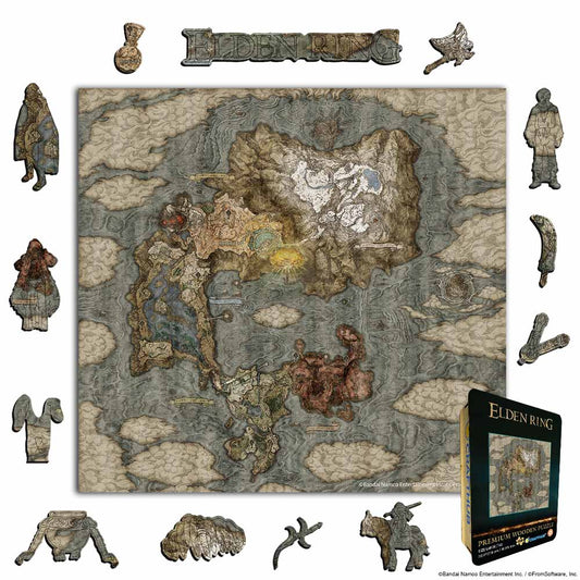 Wooden Jigsaw Puzzles A4 + Wooden Gift Box Lands Between Map - Wooden Jigsaw Puzzle