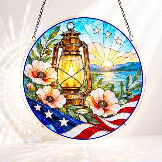 Acrylic Jigsaw Puzzle S - (7 inch) Acrylic Jigsaw Puzzle Suncatcher - Eternal Lantern