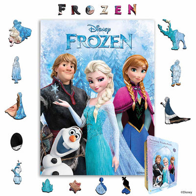 Wooden Jigsaw Puzzles A4 + Wooden Gift Box Frozen Friends – Wooden Jigsaw Puzzle