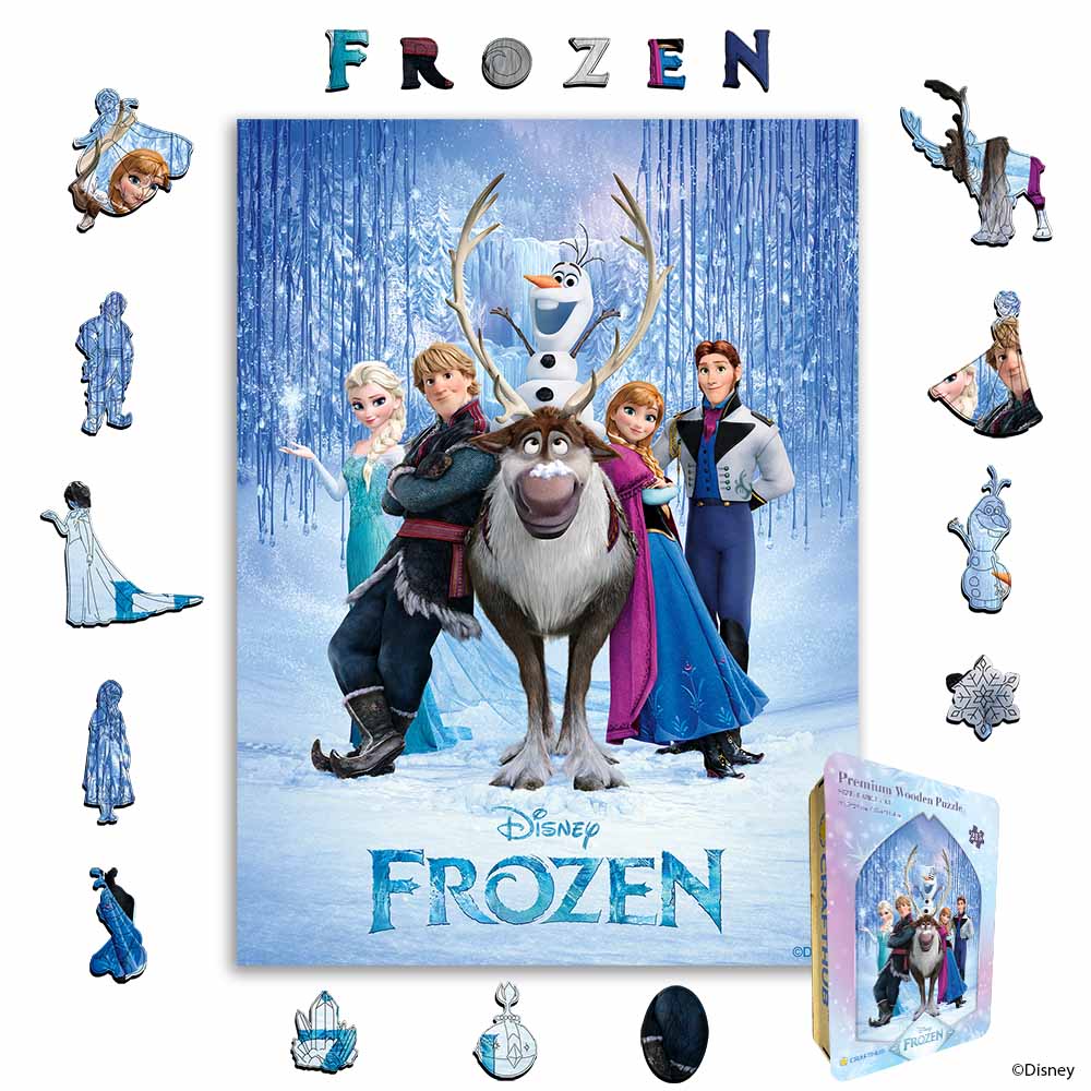 Wooden Jigsaw Puzzles A4 + Wooden Gift Box Frozen Journey – Wooden Jigsaw Puzzle