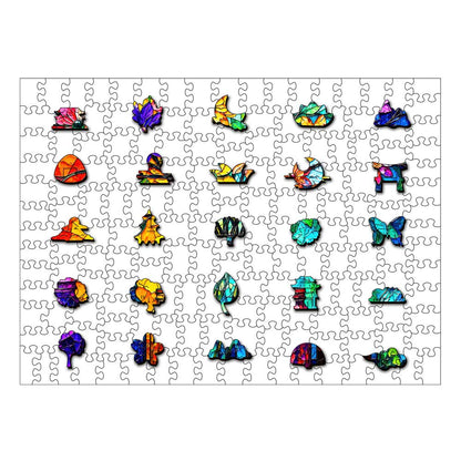 Wooden Jigsaw Puzzles Floral Bottles - Stained Glass Jigsaw Puzzle