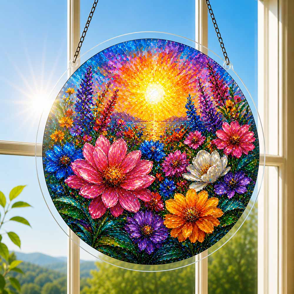Acrylic Jigsaw Puzzle Floral Glow - Acrylic Jigsaw Puzzle