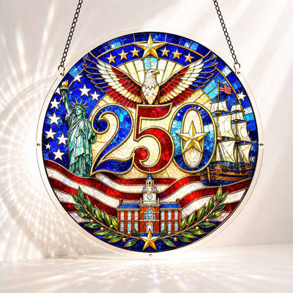 Acrylic Jigsaw Puzzle S - (7 inch) Acrylic Jigsaw Puzzle Suncatcher - Freedom Celebration