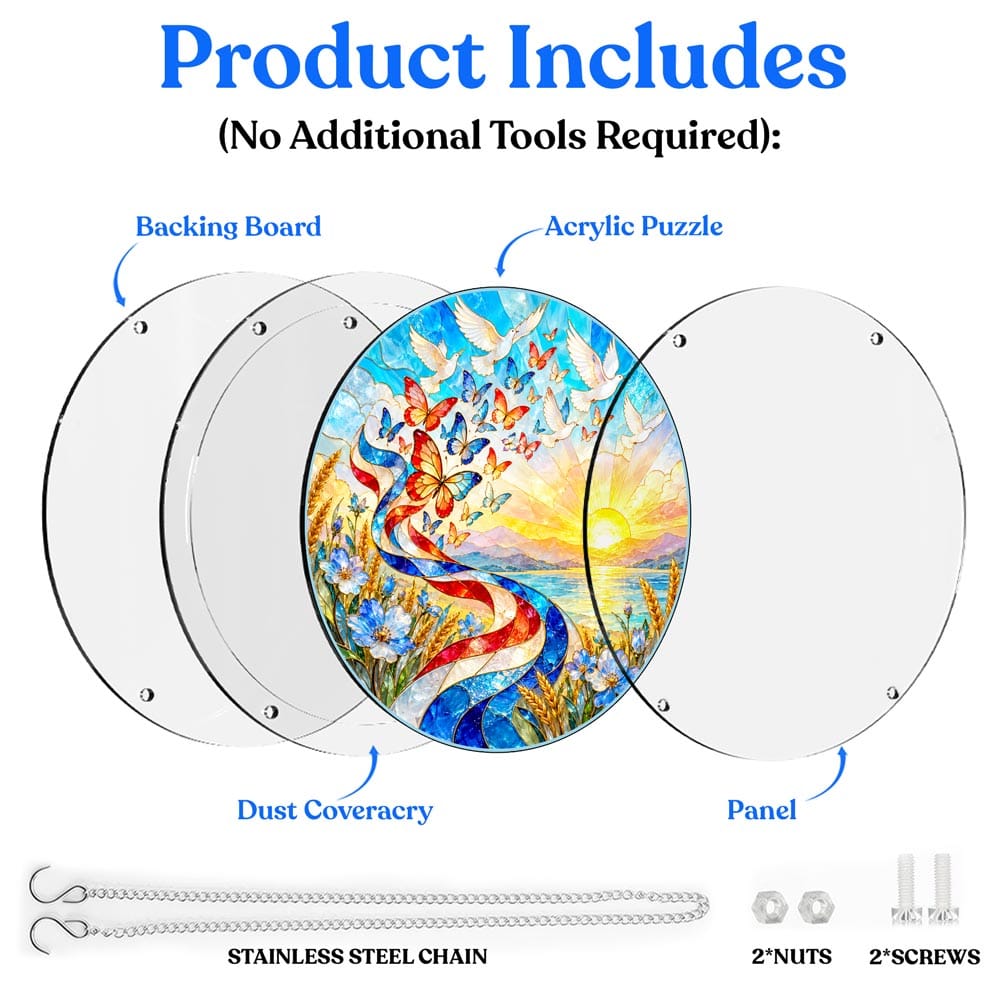 Acrylic Jigsaw Puzzle Acrylic Jigsaw Puzzle Suncatcher - Freedom Takes Flight
